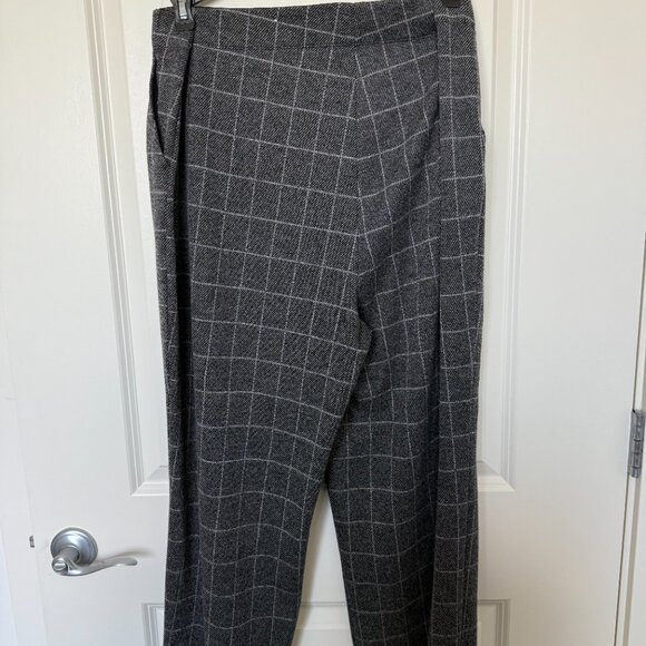 Max Studio London Pull-On Wide-Leg Pants – Size 2X – Gray Windowpane Plaid - Picture 3 of 3